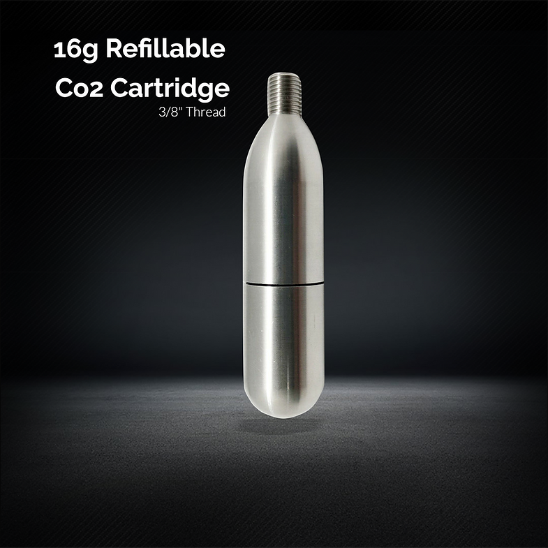 ULTRAFORCE 16g Refillable Co2 Cartridge with 3/8 thread