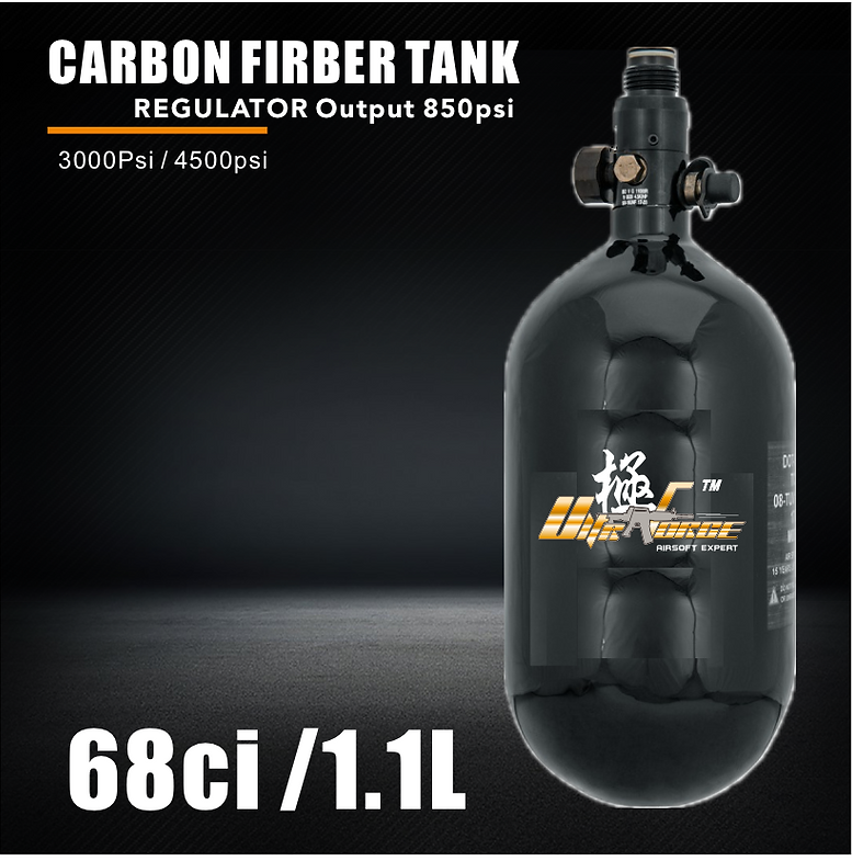 ULTRAFORCE HPA CARBON FIRBER TANK 68ci with REGULATOR