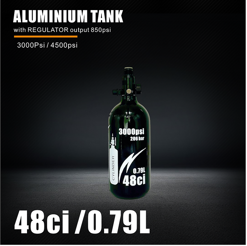 ULTRAFORCE Paintball HPA 48ci 3000psi ALUMINIU TANK with Regulator