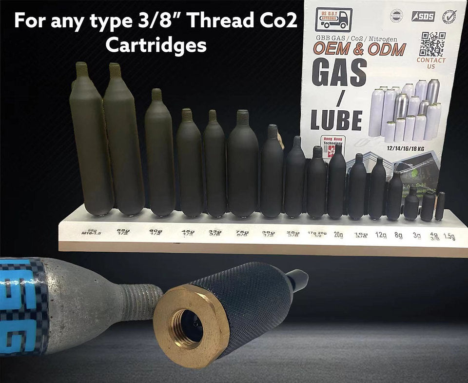 ULTRAFORCE Co2 Cartridges-GBB Convert Adaptor 3/8"