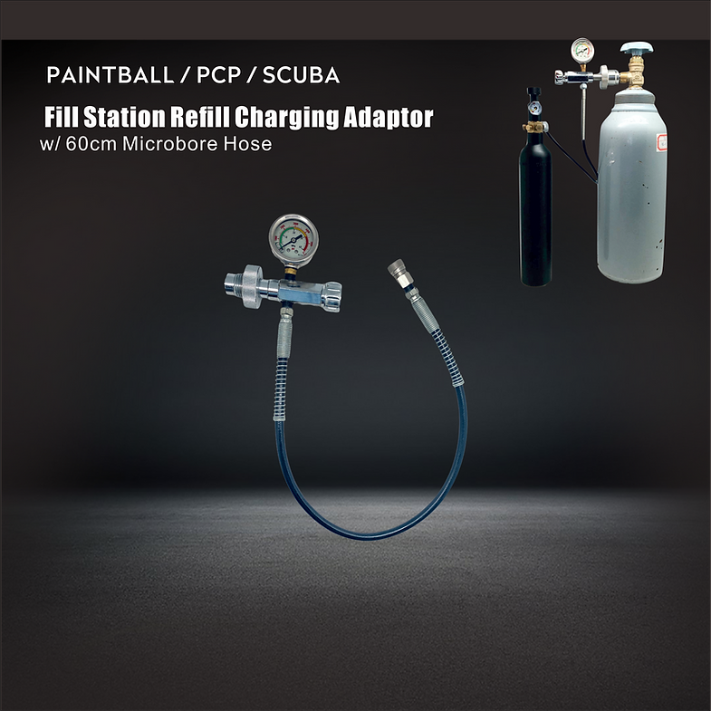 ULTRAFORCE Paintball G5/8" Gas Refill Adaptor with Hose
