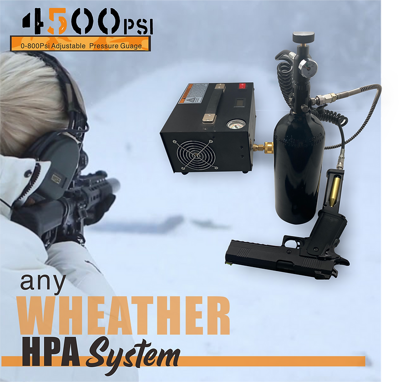 ULTRAFORCE HPA Paintball 1500psi Tank Hose On/Off Gauge Valve