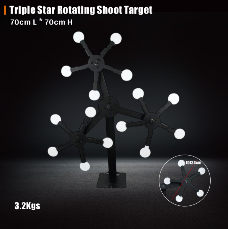 เป้ยิงโลหะดาวเท็กซัสหมุน Texas Star Rotate Metal Shooting Target