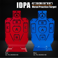 IDPA เป้าหมายไม้ปาร์ติซโลหะ 42*26CM - สีแดงหรือสีน้ำเงิน