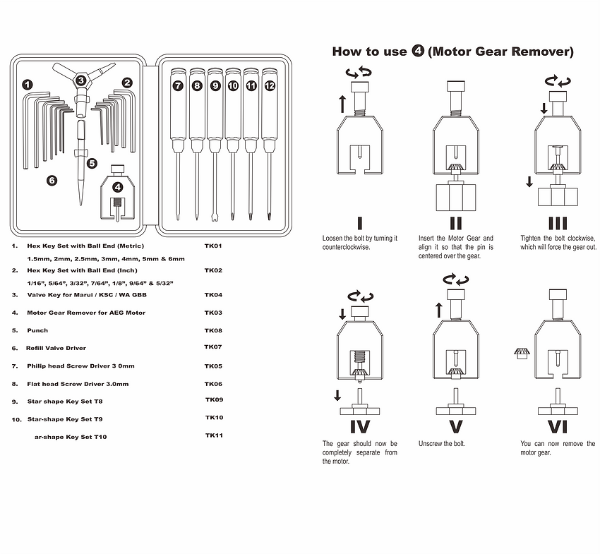 ULTRAFORCE Airsoft Tooling Kit