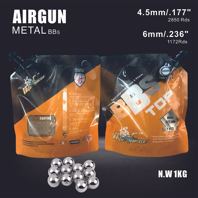 Airgun Metal BBs Zinchead 4.5mm / 6mm