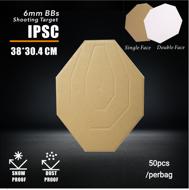 Premium IPSC 6mm Shooting Cardboard Targets-50pcs